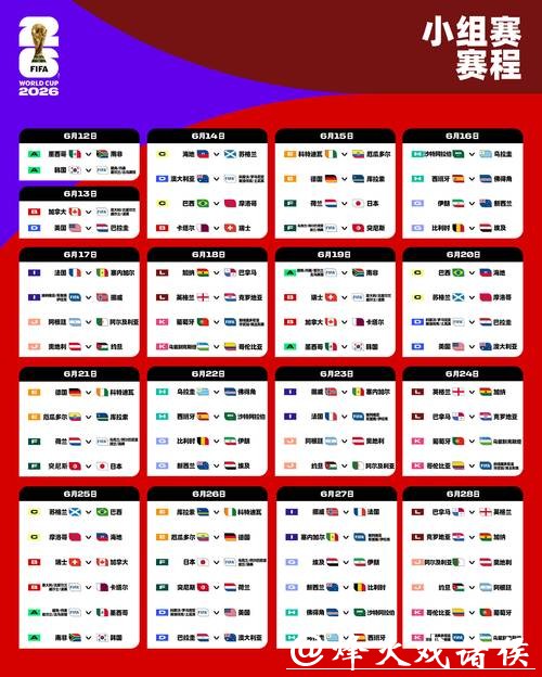 2026世界杯外围赛程安排时间表 2026世界杯外围赛程安排时间表